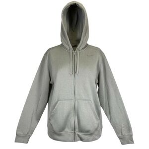 Nike Mens Therma Fit Full Zip Hoodie Sweatshirt Jacket Dri-Fit  Gray Sz Small